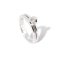 Ring Salvini Woman in White Gold Diamante 0.20 Ct SAD62218A - SAD62218A